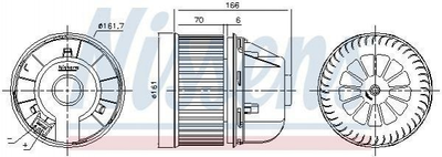 Вентилятор печки NISSENS 87488 Ford Focus, Kuga, C-Max, Transit, Connect 1696006, AV6N18456AA