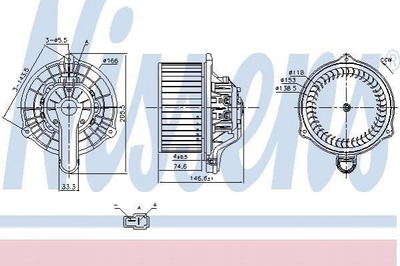 Вентилятор печки NISSENS 87335 KIA Ceed, Carens, Pro Ceed, Cerato; Hyundai I30, Elantra 971133X000