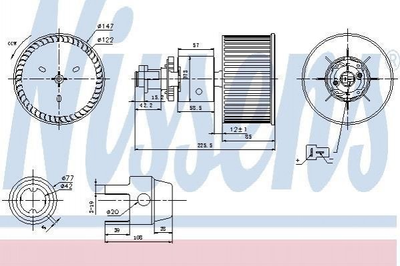 Вентилятор печки NISSENS 87149 Audi 100 443959101, 443959101A