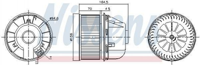 Вентилятор печі NISSENS 87313 Ford Mondeo, S-Max, Focus, Galaxy, Kuga, C-Max 1362641, 1253202, 3M5H18456BD