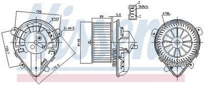 Вентилятор печки NISSENS 87179 Peugeot Expert, 806; Fiat Scudo; Citroen Jumpy 6441E2, 9566944380