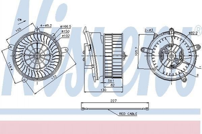 Вентилятор пічки NISSENS 87152 Mercedes C-Class 2028209342, A2028209342