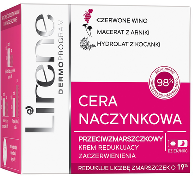 Krem do twarzy Lirene Cera Naczynkowa przeciwzmarszczkowy redukujący zaczerwienienia 50 ml (5900717760516)