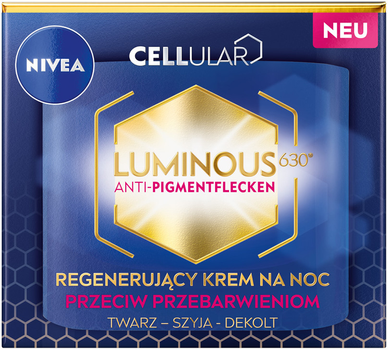 Крем для обличчя Nivea Cellular Luminous 630 регенеруючий проти знебарвлення 50 мл (4005900884107)