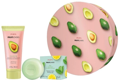 Набір косметики для догляду Pupa Milano Fruit Lovers Avocado гель для душу 200 мл + твердий шампунь 60 г (8011607366064)
