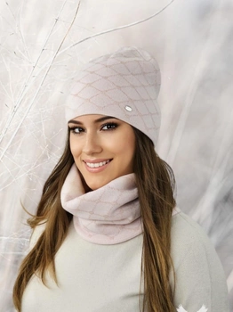 Комплект жіночий (шапка+снуд) Kamea K.23.204.09 One Size Рожевий (5903246777659)
