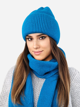 Комплект жіночий (шапка+шарф) Kamea K.23.232.24 One Size Синій (5903246783513)