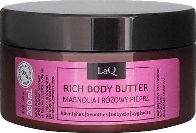 Masło do ciała LaQ Kicia Magnolia Magnolia i Różowy Pieprz 200 ml (5902730837121)
