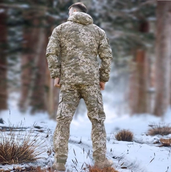 Зимовий чоловічий костюм Ріп-Стоп -20°C Утеплений бушлат та штани Піксель 48
