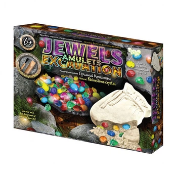 Набір для проведення розкопок "Jewels Amulets Excavation" каміння Danko Toys JAEX-01-01