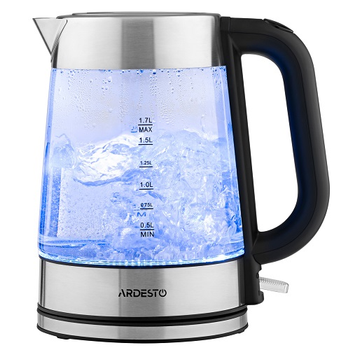 Электрочайник Ardesto EKL-F200 1.7л STRIX 2150Вт автоотключение серебристо-черный