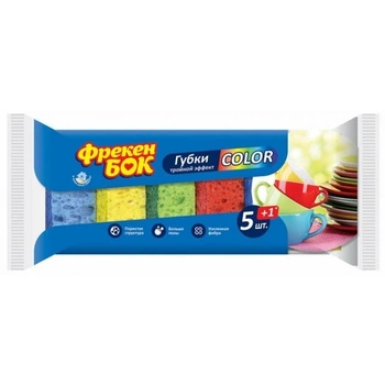 Губка кухонна Фрекен БОК Color, 5 + 1 шт