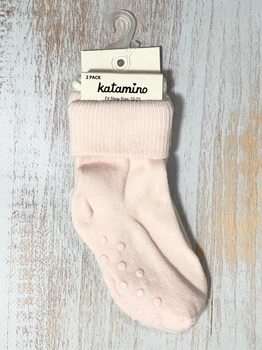 Дитячі шкарпетки Katamino Baby колір рожевий, шовковистий, вік 18-24 м, розмір 22-23, 2 пари ( К44048)