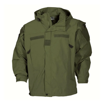 Мужская куртка с капюшоном US Gen III Level 5 MFH KL073 с водонепроницаемого материала на молнии Двухсторонняя система вентиляции с липучкой и резинкой на манжетах Olive L (Kali)