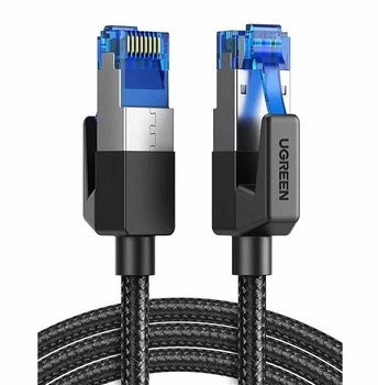 Патч корд Ugreen сетевой интернет кабель 25 Гбит/с Ethernet RJ45 Cat 8 5 м Black (YM1479)