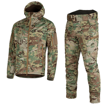 Костюм влаго-ветрозащитный SoftShell куртка и штаны Мультикам S (Kali) KL050