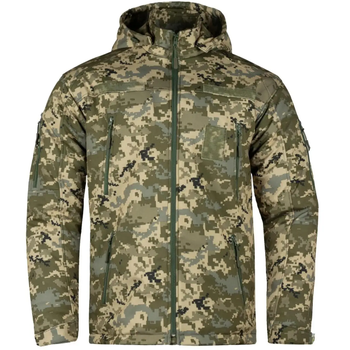 Чоловіча зимова куртка, що зберігає SoftShell Max-Heat ММ-14 з капюшоном Піксель ЗСУ XL (Kali) KL061
