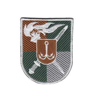 Шеврон патч на липучці Одеська військова академія, оливковий, 7*9см