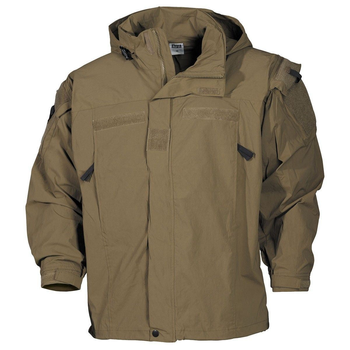 Мужская куртка с капюшоном US Gen III Level 5 MFH KL072 с водонепроницаемого материала на молнии Двухсторонняя система вентиляции с липучкой и резинкой на манжетах Coyote XL (Kali)