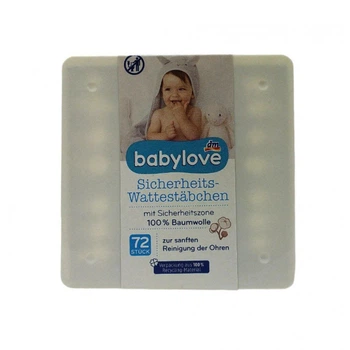 Детские ушные палочки с ограничителем babylove, 72 St. (Германия)