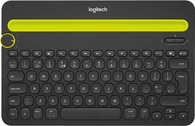 Клавіатура бездротова Logitech Multi-Device Keyboard K480 Bluetooth DEU Black (920-006350)