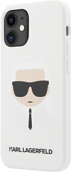 Панель CG Mobile Karl Lagerfeld Silicone Karl`s Head для Apple iPhone 12 mini White (3700740482773)