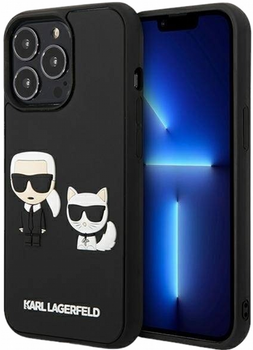 Панель CG Mobile Karl Lagerfeld Karl&Choupette Ikonik 3D для Apple iPhone 13/13 Pro Black (3666339049621)