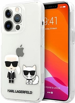Etui CG Mobile Karl Lagerfeld Karl&Choupette do Apple iPhone 13/13 Pro Przezroczysty (3666339027391)