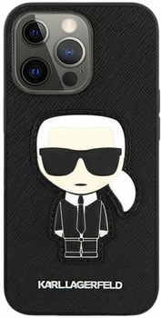 Панель CG Mobile Karl Lagerfeld Saffiano Ikonik Karl Patch для Apple iPhone 13/13 Pro Black (3666339028190)