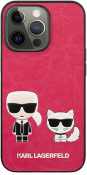 Панель CG Mobile Karl Lagerfeld Ikonik Karl&Choupette для Apple iPhone 13/13 Pro Fuchsia (3666339027278)