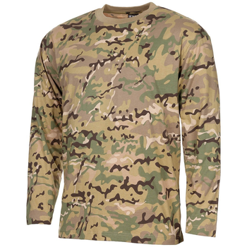 Тактическая футболка (лонгслив) с длинным рукавом MFH, мультикам, XXL