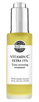 Serum Bioup Vitamin C Tetra 15% Time-Reversing Treatment luksusowe z bursztynem i żeń-szeniem 30 ml (5907642731413)