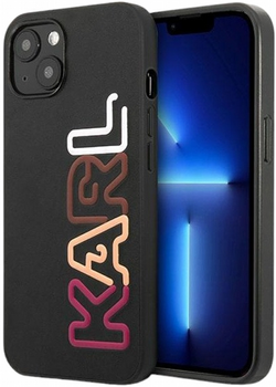 Панель CG Mobile Karl Lagerfeld Multipink Brand для Apple iPhone 13 Black (3666339049331)