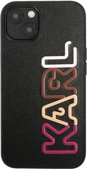 Панель CG Mobile Karl Lagerfeld Multipink Brand для Apple iPhone 13 Black (3666339049331)