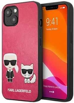 Etui CG Mobile Karl Lagerfeld Iconic Karl&Choupette do Apple iPhone 13 mini Fuksja (3666339027254)