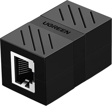 З'єднувач витої пари Ugreen NW114 RJ45 Ethernet Cable Extender Adapter Black (UGR-20390)