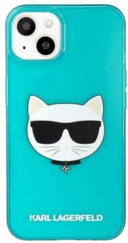 Панель CG Mobile Karl Lagerfeld Glitter Choupette Fluo для Apple iPhone 13 mini Blue (3666339027773)