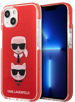 Панель CG Mobile Karl Lagerfeld Karl&Choupette Head для Apple iPhone 13 mini Red (3666339048686)