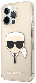 Etui CG Mobile Karl Lagerfeld Glitter Karl Head do Apple iPhone 13 Pro Max Zloty (3666339027605)