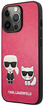 Панель CG Mobile Karl Lagerfeld Ikonik Karl&Choupette для Apple iPhone 13 Pro Max Fuchsia (3666339027285)
