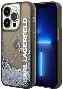 Etui CG Mobile Karl Lagerfeld Liquid Glitter Elong do Apple iPhone 14 Pro Czarny (3666339091569)