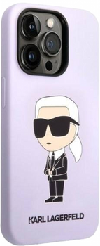 Etui CG Mobile Karl Lagerfeld Silicone Iconic do Apple iPhone 14 Pro Fioletowy (3666339086664)