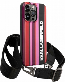 Панель CG Mobile Karl Lagerfeld Color Stripes Strap для Apple iPhone 14 Pro Pink (3666339094218)