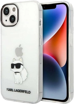 Etui CG Mobile Karl Lagerfeld Iconic Choupette do Apple iPhone 14 Plus Przezroczysty (3666339087135)