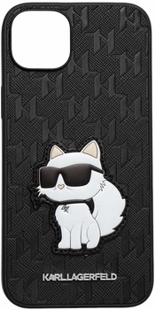 Панель CG Mobile Karl Lagerfeld Saffiano Monogram Choupette для Apple iPhone 14 Plus Black (3666339122591)