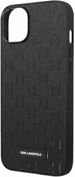 Панель CG Mobile Karl Lagerfeld Saffiano Mono Metal Logo для Apple iPhone 14 Plus Black (3666339085131)