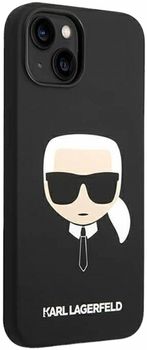 Etui CG Mobile Karl Lagerfeld Silicone Karl Head do Apple iPhone 14 Plus Czarny (3666339085414)