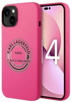Панель CG Mobile Karl Lagerfeld Silicone RSG для Apple iPhone 14 Plus Pink (3666339085735)
