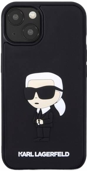 Etui CG Mobile Karl Lagerfeld Rubber Iconic 3D do Apple iPhone 14 Czarny (3666339122621)