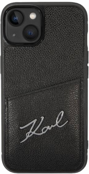 Панель CG Mobile Karl Lagerfeld Signature Logo Cardslot для Apple iPhone 14 Black (3666339094270)